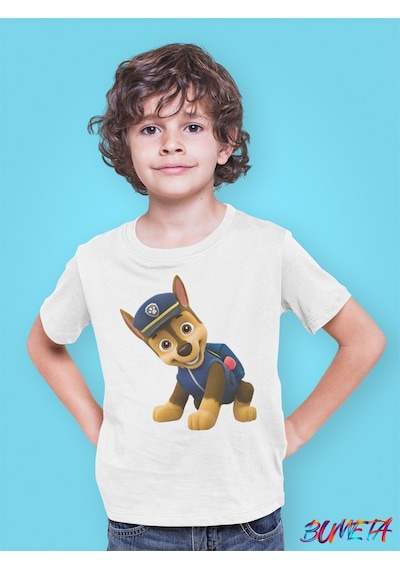 Bumeta Paw Petrol Chase Karakter Characters Çocuk Tişört T-shirt Beyaz