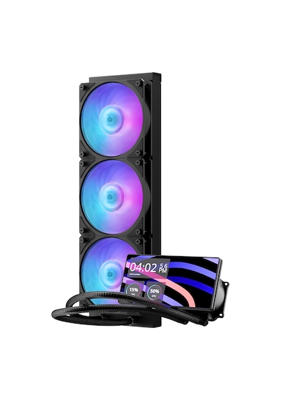 Coolermaster 360mm Lcd Masterliquid Core 360 Mlw-d36m-a24pa-l1 Argb Am5-1851p Sıvı Soğutmalı İşlemci Fanı