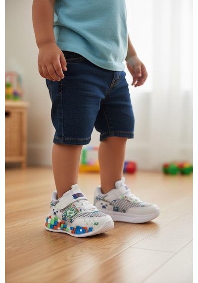Tuğba Ortopedi 03 Erkek Bebek Işıklı Rahat Sneaker Beyaz