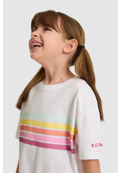 U.s. Polo Assn. Kız Çocuk Beyaz Tişört 50325698-vr013