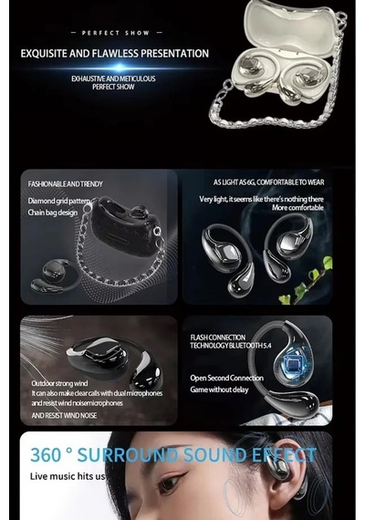 Çanta Şeklinde Kablosuz Bluetooth Kulaklık Led Göstergeli Anc Özellik 15 Dakika Şarj İle 4 Saat Müzik Dinleme