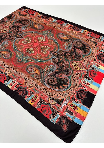 Bonjela Soft Pamuklu Şal Etro Desen Lbs1704-41736 Çok Renkli