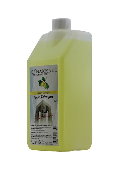 Çanakkale Kolonyaları 80 Derece Limon Kolonyası Bidon Korumalı Kapak - Yeni Model 1 L