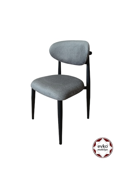 Evko Mobilya İnci Sandalye, Mutfak Salon Sandalyesi, 2 Adet Sandalye, Metal Sandalye, Yemek Sandalyesi, Otel Cafe Restoran Sandalyesi Gri