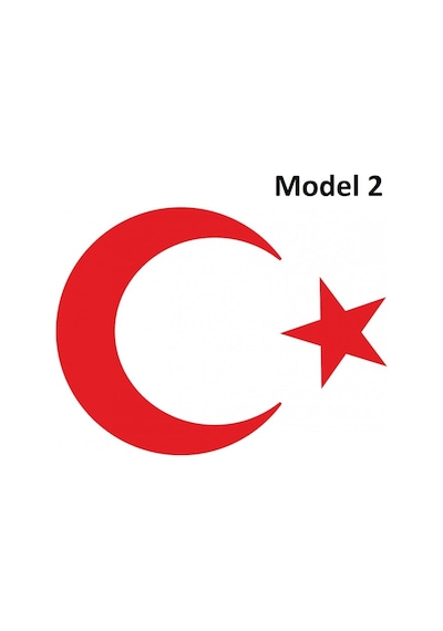 Türkiye Cumhuriyeti Desenli Bayrak Sticker Araba Yapıştırma