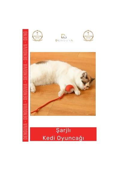 Kedioyuncağı İnteraktif Titreşimli Hareketli İpli Dayanıklı Avcı İçgüdüsü Şarjlı Kedi Oyuncağı