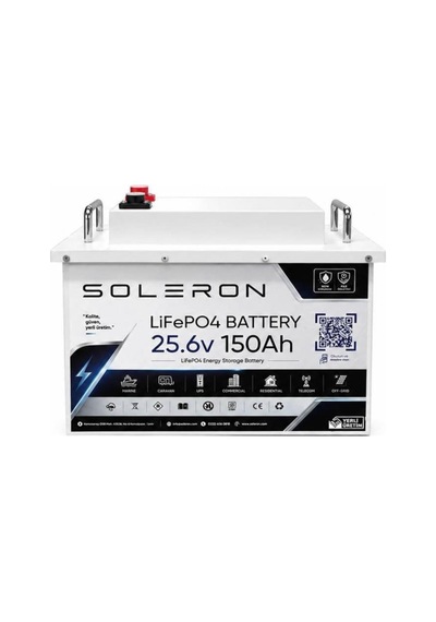 Soleron 25.6v 150ah 5.12kwh Lifepo4 Lityum Akü