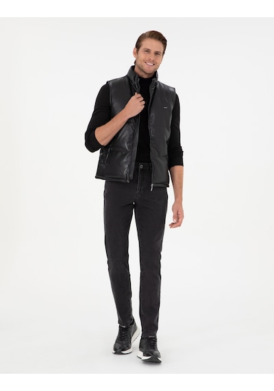 Pierre Cardin Erkek Siyah Deri Mont-kaban 50300553-001 Siyah