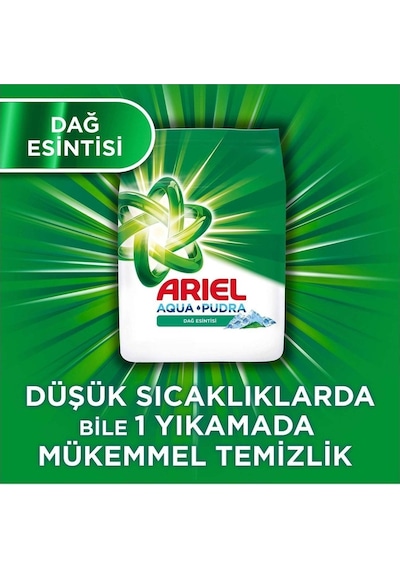 Ariel Dağ Esintisi 4 Kg Aquapudra Toz Çamaşır Deterjanı X 2 Adet