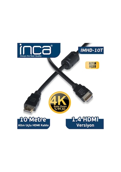 Inca Imhd-10t 10m Hdmı 1.4v 3d Altın Uclu Kablo Diğer