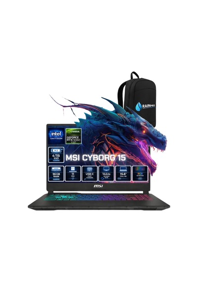 MSI Cyborg 15 B13WFKG-679XTRRNP32 i7-13620H 96 GB 4 TB SSD 8 GB RTX5060 15.6" W11P Dizüstü Bilgisayar