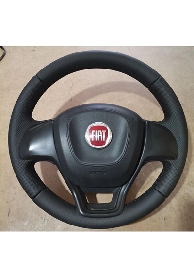 Fiat Doblo 2016 Sonrası Araca Özel Dikmeli Direksiyon Kılıfı Spor Model Siyah