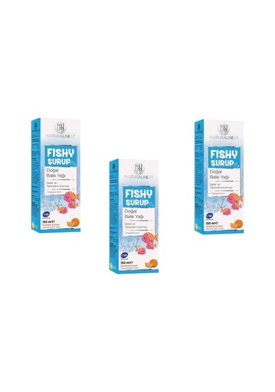Naturalnest Fishy Şurup Portakal Aromalı 3 Adet