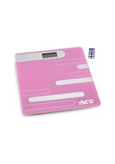 Dijital - Pilli Renkli Cam Banyo Baskül Terazi Tartı Lcd Ekran 180kg/50gr 26x26cm İ11-024 5047 Açık Beyaz