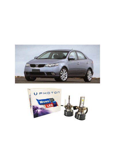Kia Cerato Uzun + Kısa Far Ampulü H4 Mono Yeni Seri Beyaz 2004-2013