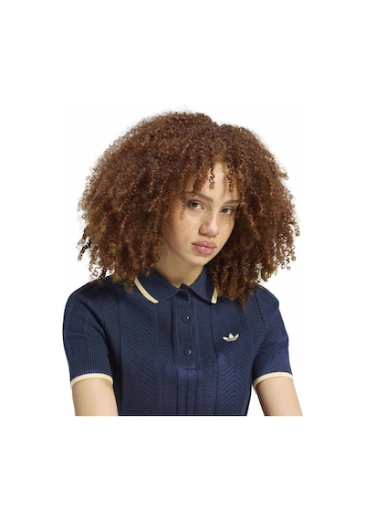 Kr7059-k Adidas Polo Sh Sleeves Kadın T-shirt Lacivert Kr7059-k