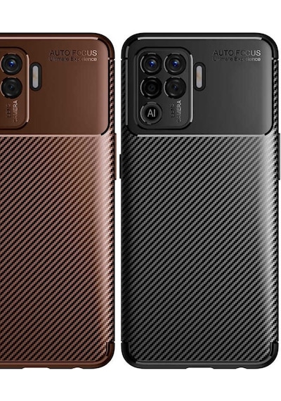 Oppo Reno 5 Lite Kılıf Zore Negro Karbon Tasarım Silikon Kılıf