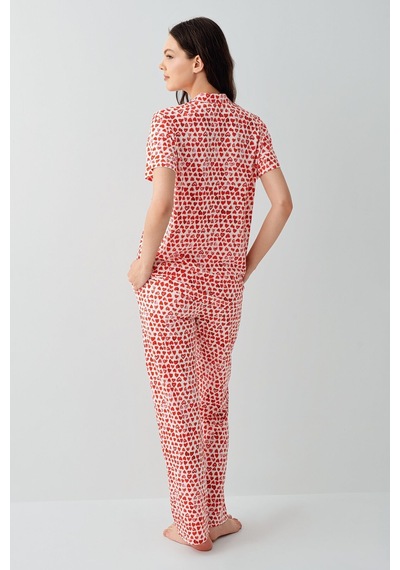 Arnetta Kadın Kırmızı Gömlek Pijama Takım Ar3583-s-v1 Kırmızı