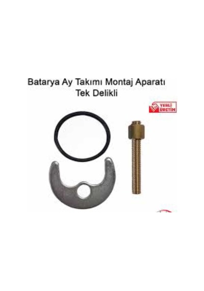 2 Adet Batarya Ay Takımı Alt Vida Montaj Aparatı Tek Delikli Yarım Ay Tek Vidalı Diğer