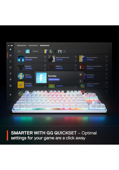 Steelseries Apex Pro Tkl Gen 3 Omnipoint 3.0 Hipermanyetik Switch Rgb Mekanik Kablolu Oyuncu Klavyesi Uk - Beyaz