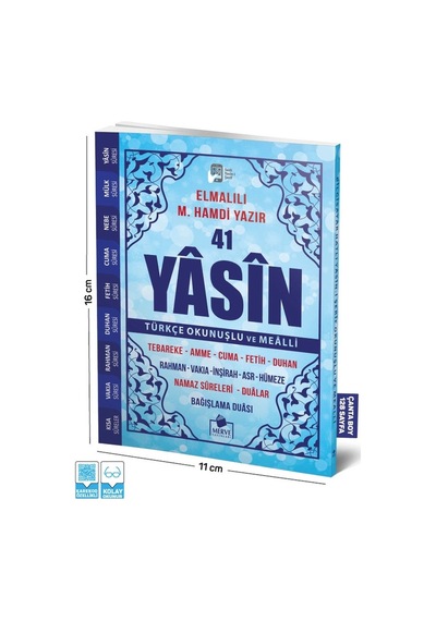 41 Yasin Çanta Boy Türkçe Okunuşlu Ve Mealli - Merve Yayınları