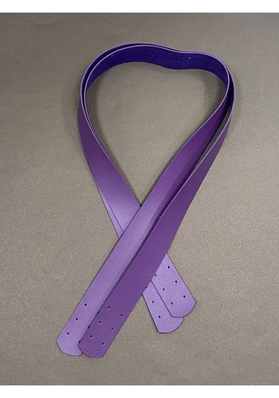 Karantuhafiye Dikmeli Spor Sap / Çanta Sapı / Deri Dikmeli Sap 70 Cm Mor Mor