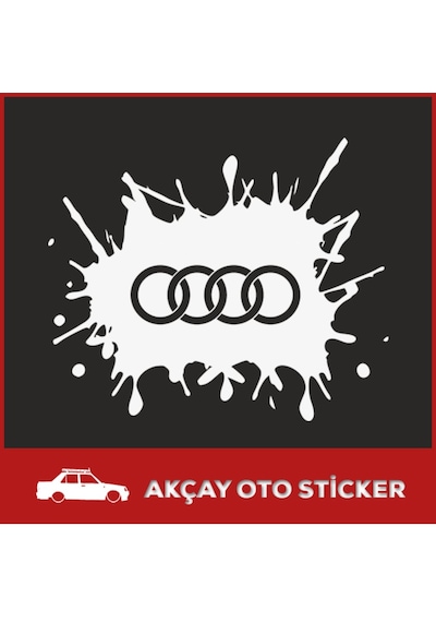 Audi Boya Sıçraması Sticker Audi Sticker Oto Sticker Araç Sticker