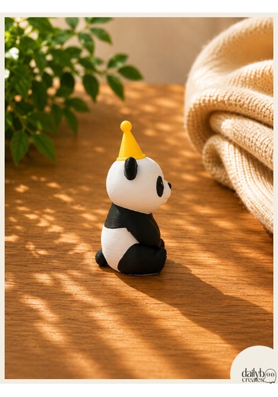 Mum Üfleyen Panda Pasta Süsü-doğum Günü,parti,pasta Süsleme-figür Oyuncak 0 - 20