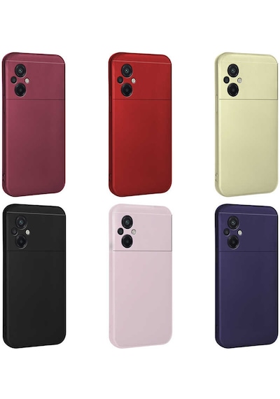 Xiaomi Poco M5 Kılıf Zore Premier Silikon Kapak Kırmızı