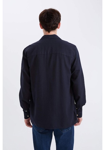 DeFacto %100 Pamuk Regular Fit Basic Düz Uzun Kollu Gömlek D7079AX25SPNV82