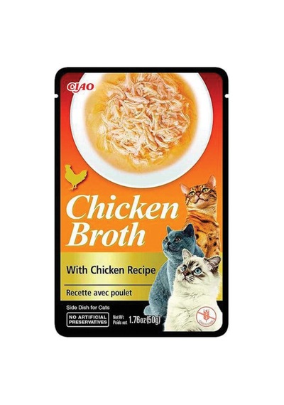 3 Adet Ciao Chicken Broth Tavuk Sulu Ve Tavuklu Kedi Çorbası 50 Gr