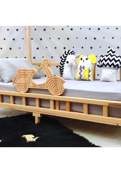 Markaawm Markaawm Ahşap Montessori Yatak Motorlu Çocuk Karyola Akçaağaç