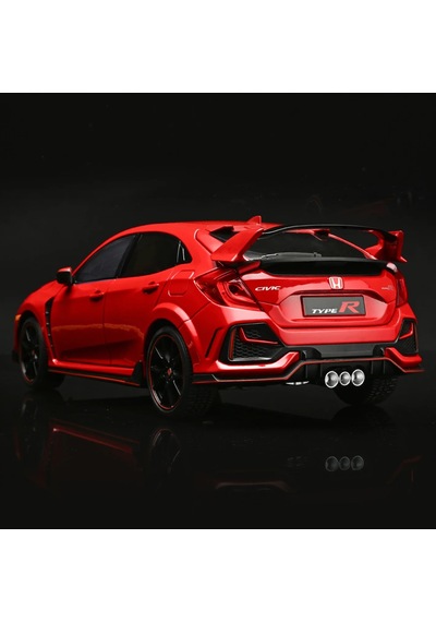 1:18 Ölçek Honda Civic Type R 2020 Metal Lisanslı Model Araba - Kırmızı