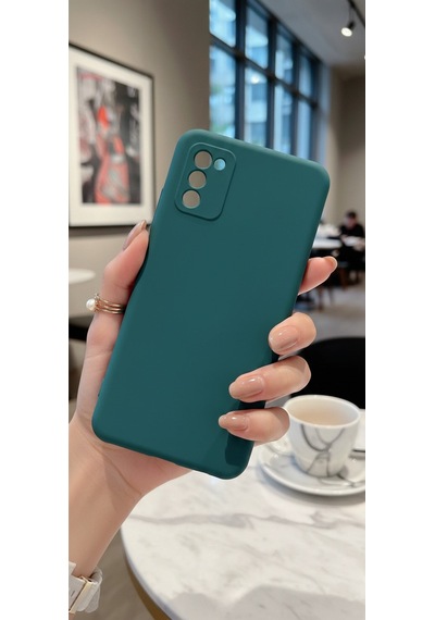 Samsung Galaxy A02s Uyumlu İçi Kadife Kamera Korumalı Renkli Silikon Kılıf