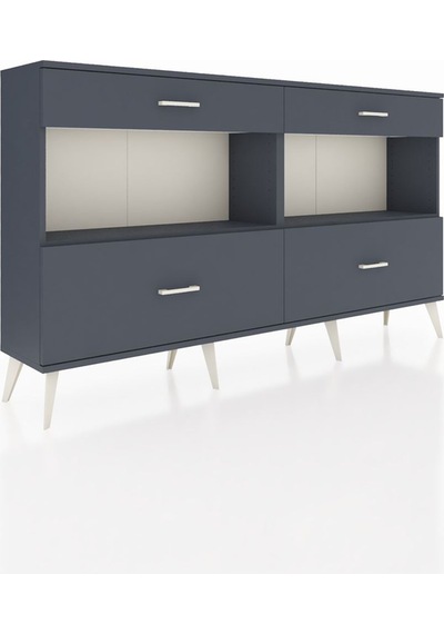 Arges Konsol 2 Raflı 4 Çekmeceli 176x30x99 Antrasit-antrasit Antrasit-antrasit Arges Konsol 2 Raflı 4 Çekmeceli 176x30x99 Antrasit-antrasit Antrasit-antrasit