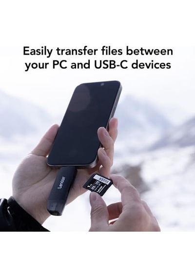Çift Yuvalı Usb-a/c Okuyucu, 205mb/s'ye Kadar Aktarım Hızı, Sd Ve Microsd Kartları Lrw310x-bnbng Katkı Sağlar