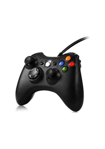 Xbox 360 Gamepad Joystick Kablolu Oyun Kolu Pc-360 Uyumlu Siyah