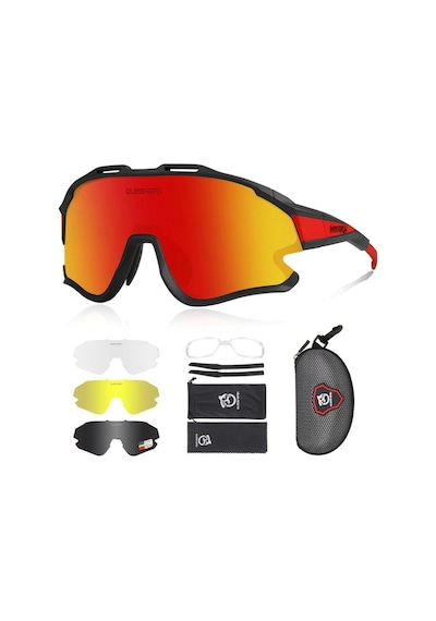 Queshark Polarize Anti-Uv Outdoor 4 Lens Ultra Hafif Spor Motorsi
