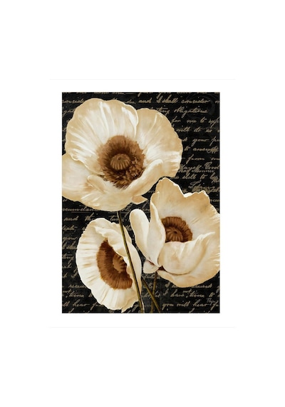 Beyaz Çiçek Dekoratif Mdf Tablo 35cm X50cm