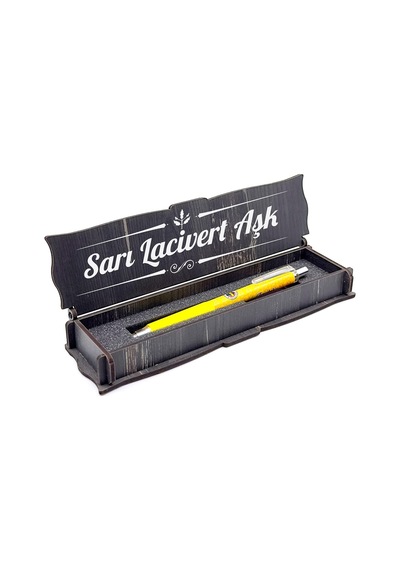 Fenerbahçe Orijinal Lisanslı Premium Versatil Uçlu Kalem 0.7 Hediyelik Ahşap Kutulu Sarı