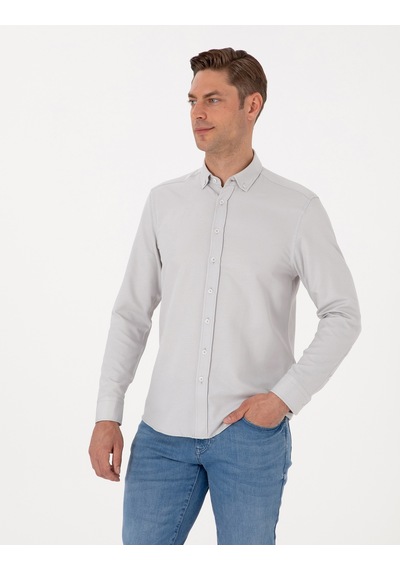 Pierre Cardin Erkek Gri Gömlek Desenli 50311487-vr024 Gri