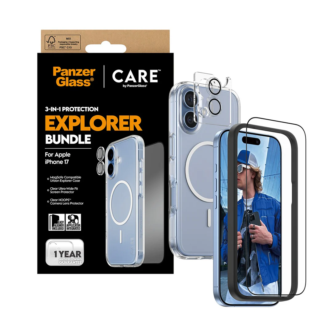 Panzerglass Apple Apple iPhone Uyumlu  17 Urban Explorer Bundle 3 Ü 1 Arada Şeffaf Set