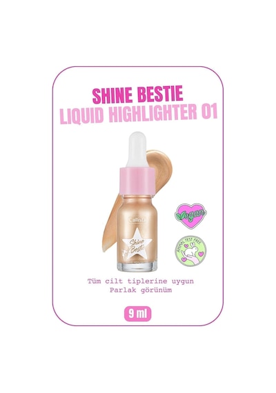 Callista Shine Bestie Highlighter Işıltılı Likit Aydınlatıcı - 01 Glam Pixie