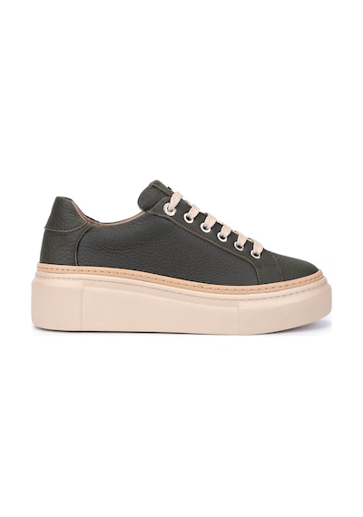 Tamer Tanca Kadın Hakiki Deri Haki Sneakers & Spor Ayakkabı 1116 5022-09 Bn Ayk Sk25-26 Hakı Fltr Haki