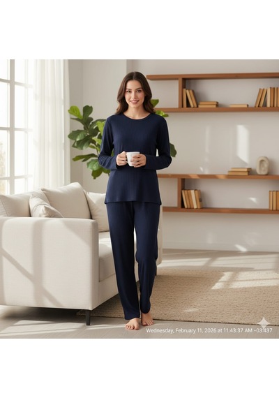 Sude Kadın Pijama Takımı Lacivert