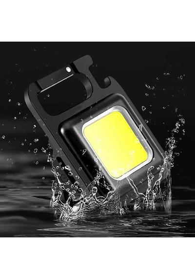 Mini Kamp Feneri-askılı Anahtarlıklı-30 Cob Led Askılı Kamp Lamba Siyah