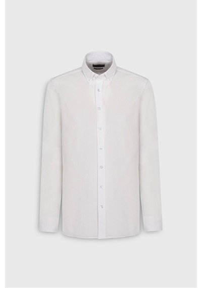 Ac&Co / Altınyıldız Classics Erkek Beyaz Slim Fit Dar Kesim Düğmeli Yaka %100 Pamuk Gömlek Beyaz Ac&Co / Altınyıldız Classics Erkek Beyaz Slim Fit Dar Kesim Düğmeli Yaka %100 Pamuk Gömlek Beyaz