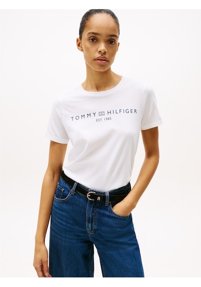 Reg Corp Logo C-nk Ss Kadın Beyaz T-shirt - Ww0ww40276 Beyaz