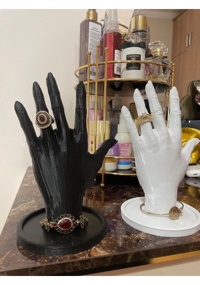 4lü Set Dekoratif Takı Organizer Manken Standı Makyaj Mücevher Kolye Tasarım Sergi Yüzük 21cm