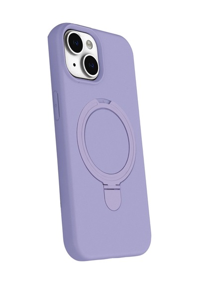 Apple İphone 15 Plus Regal Magsafe Standlı Kapak - Lila 0.2M-Çok Renkli